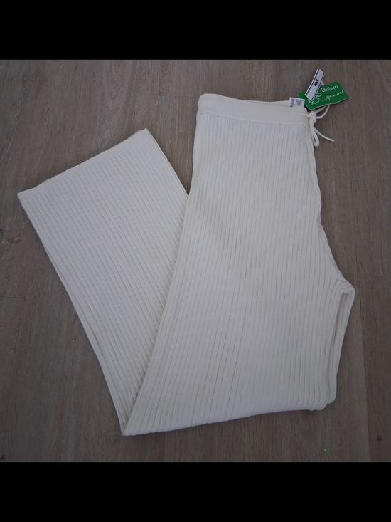 PINK Victoria's Secret Pants - PINK Victoria's Secret Ribbed Lounge Pants in Cream High Quality